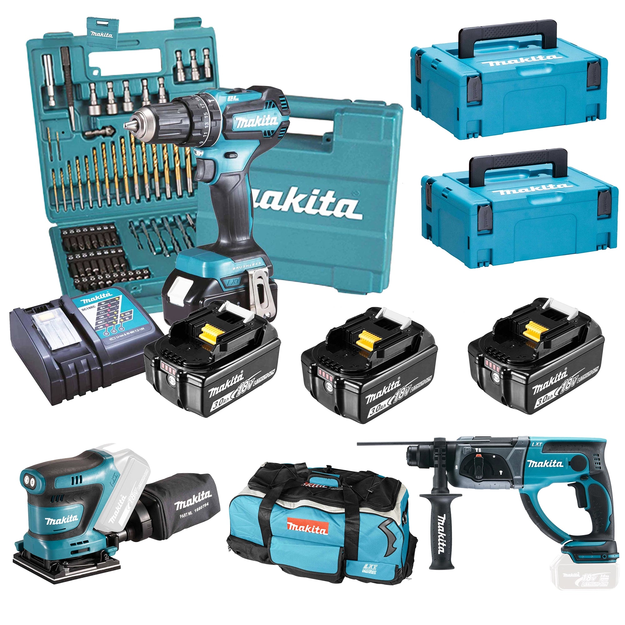 Set Elettroutensili Makita DLX3541TJ 18V 3Ah