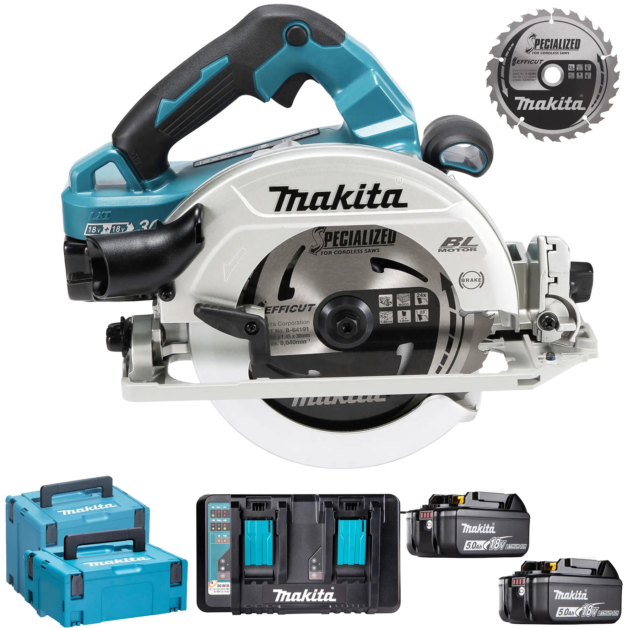 Sega Circolare Makita DHS782PT2J 18Vx2 5Ah