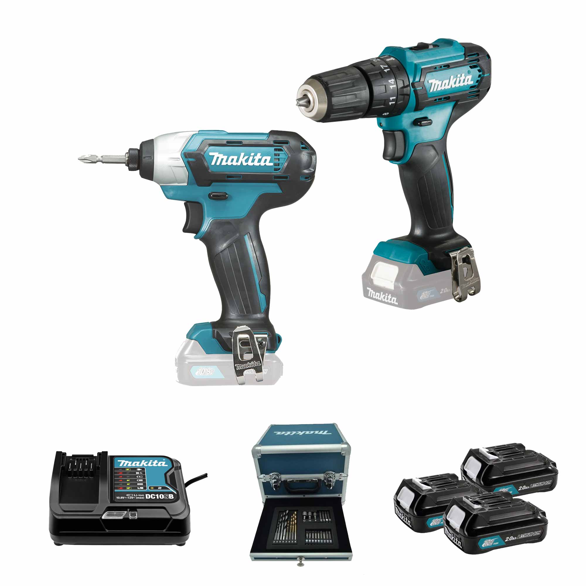 Set Avvitatori Makita CLX228SAX2 12V 2Ah